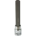 Dynamic Tools 3/8" Drive Metric Hex Head, 10mm Long Bit, Chrome Finish Socket D006410